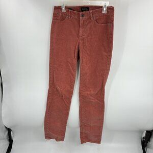 Talbots Women's Size 2 Straight Leg Corduroy Pants Rust Red Flawless 5-Pocket
